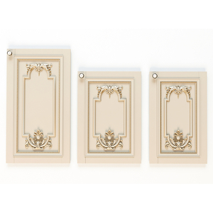 <p>French wall panel moulding double with floral applique</p>